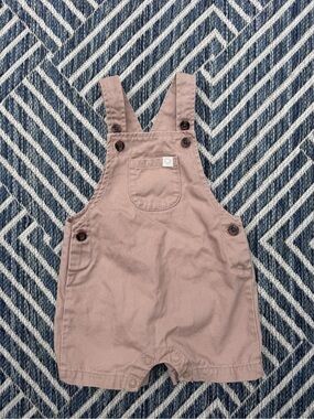 New! Carter's Brown Overalls Shorts size 12 mos